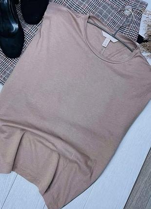 Трикотажна футболка h&m s пряма футболка з підплічниками жіноча футболка прямого вільного крою
