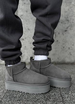 Ugg ultra mini platform light grey 5