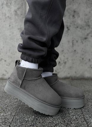 Ugg ultra mini platform light grey