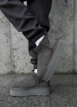 Ugg ultra mini platform light grey 8