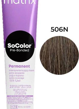 Крем-краска для волос extra coverage pre bonded socolor.beauty 506n matrix, 90 мл