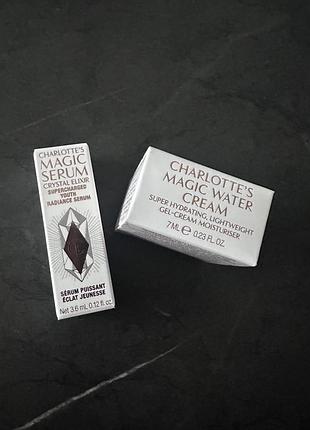 Набір charlotte tilbury: сироватка magic serum 3.6 ml + крем magic water cream 7 ml