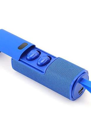 Bluetooth-колонка с наушниками tg807, c функцией power bank, speakerphone, радио, blue
