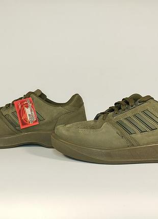 Кроссовки мужские adidas olympia хаки.кожаные адидас кроссовки для мужчин кроссовки для активного отдыха.