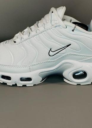 Кроссовки женские nike air max plustn white (белые) стильные повседневные кроссы найк