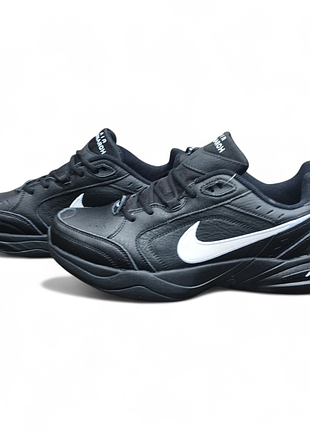 Кроссовки мужские nike air monarch black white.мужские кроссовки кожаные черные.стильные кроссы для мужчин найк монарх.