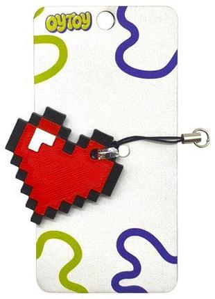 Брелок 3d друк "minecraft 2d heart/ серце keychain"