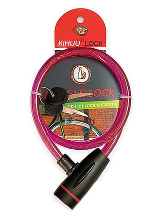 Замок велосипедний kihuu lock 187, 12*100 тросовий, 2 ключі
