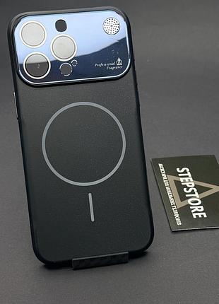 Чохол для iphone 13 pro max silicone glass case magsafe з ароматизатором скляний матовий закритий камера з лінзами мікрофіброю
