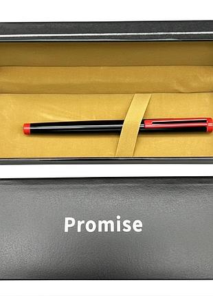 Подарочная ручка роллерная promise в футляре (черно-красная) 3293