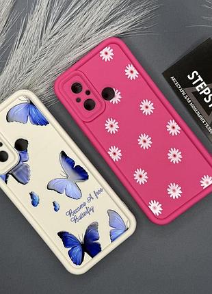 Чехол для xiaomi redmi 12c силиконовый с объемными бортами и закрытой камерой