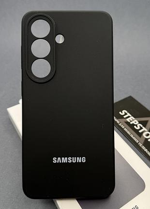 Силиконовый чехол silicone case с микрофиброй и защитой камеры для samsung galaxy s26