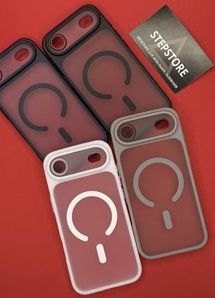 Чохол для iphone 17 air 6.5 з magsafe і вставкою на камеру матовий soft touch case