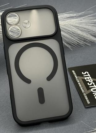 Чохол для iphone 17 6.3 з magsafe і вставкою на камеру матовий soft touch case