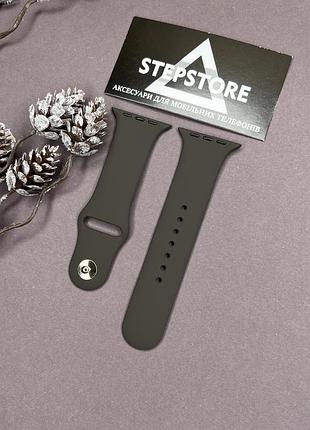 Ремешок s-m силиконовый для apple watch 42 44 45 49 ultra mm series 1 2 3 4 5 6 7 se браслет 1. серый (cocoa)