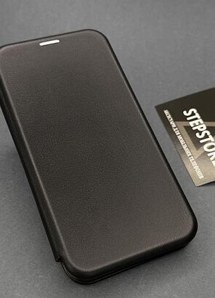 Чохол книжка шкіряна для samsung a57 з підставкою візитниця протиударна чорна