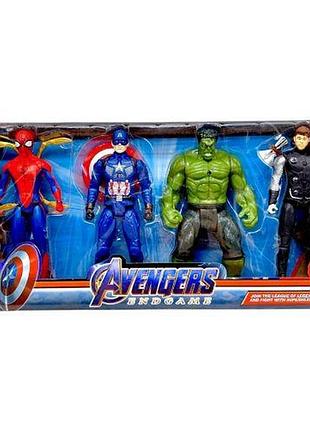 Набір героїв "месники/avengers" 4 фігурки