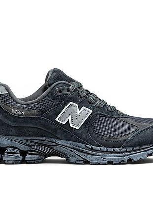 Мужские кроссовки new balance 2002r two dark grey серые замшевые текстильные nb 2002r 43р 27.5см