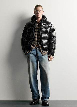 Чоловічий пуффер куртка пуховик zara