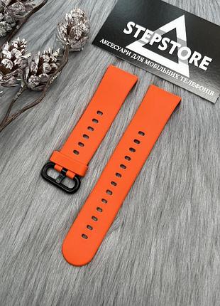 Ремінець силіконовий для xiaomi mi watch lite 2 / poco watch / redmi watch 2 / 2 lite класичний 7. жовтогарячий