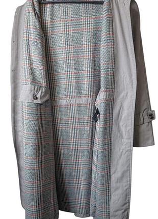 Винтажный плащ тренч оверсайз в стиле burberry / бальмакаан на теплой подкладке / р. 50-52 (eu 44)