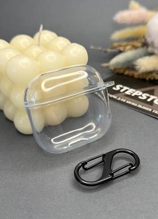 Чехол для apple airpods 4 прозрачный силиконовый толстый противоударный