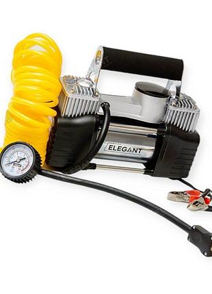 Компрессор 2 цилин elegant force maxi 300w/10атм/90л/14а/7,5м шланг спирал с ман/клемы/сумка
