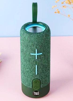 Bluetooth-колонка tg619c с rgb подсветкой, speakerphone, радио, green