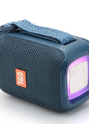Bluetooth-колонка tg339 с rgb подсветкой, speakerphone, радио, blue
