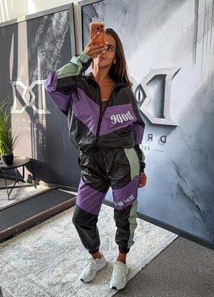 Женский спортивный костюм, стильный комплект для активного образа жизни xxl