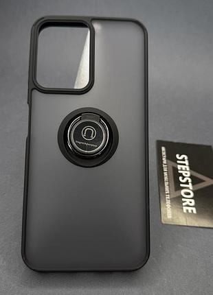 Чохол для xiaomi redmi 15a матовий з кільцем-тримачем протиударна підставка