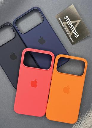 Чехол silicone case для iphone 17 pro с magsafe без швов с закрытым низом с анимацией
