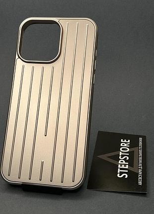 Чехол для iphone 14 pro max в стиле rimowa, противоударный защитный чехол-накладка с рельефными полосами матовый без лого starlight