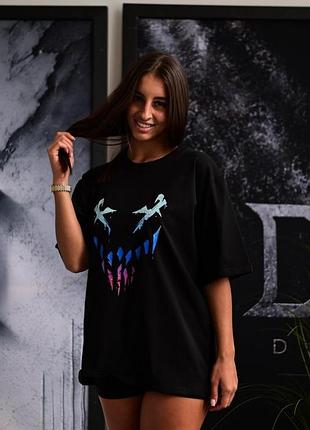 Жіноча футболка з дтф чорна drapp