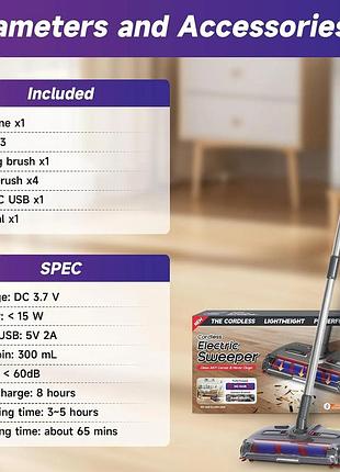 Электровеник cordless hand sweeper 360 2
