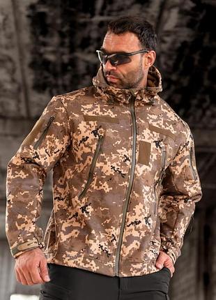 Тактична куртка softshell masad піксель