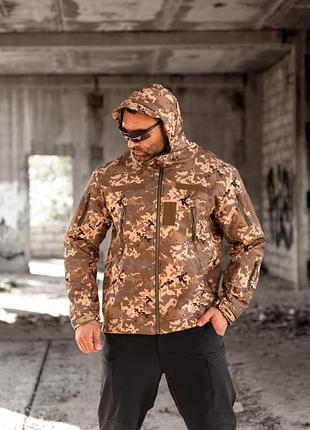 Тактична куртка softshell masad піксель 4