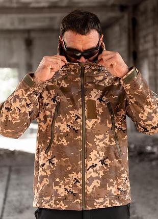 Тактична куртка softshell masad піксель 8
