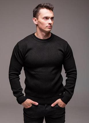 Чорний чоловічий светр "fine mesh" xl