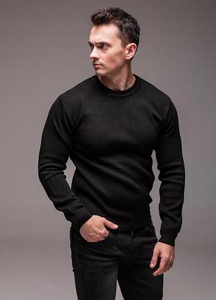 Чорний чоловічий светр "fine mesh" xl 3