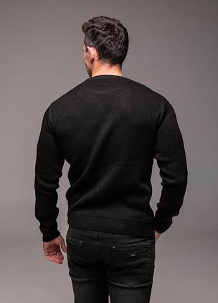 Чорний чоловічий светр "fine mesh" xl 6