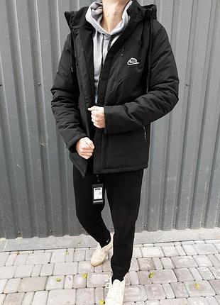 Зимняя мужская куртка nike черная