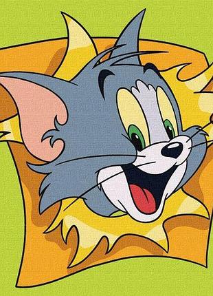 Картина по номерам для детей "tom and jerry: веселые приключения" 25х25 см