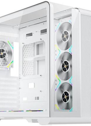 Корпус для пк 1stplayer rt7 с led-дисплеем без блока питания white (rt7-wh)