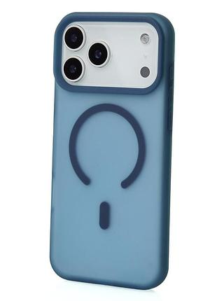 Силіконовий чохол soft matt з підтримкою magsafe для iphone 17 pro max dark blue