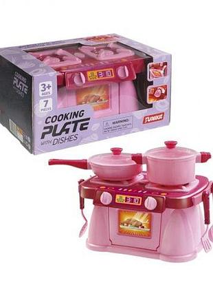 Набор "cooking plate with dishes" розовая