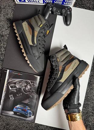 Чоловічі кросівки vans sk8-hi mte-3 fur black khaki