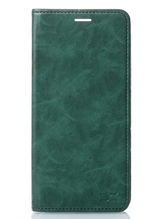 Чохол-книга dc elegant для xiaomi redmi 13c 4g / poco c65 темно-зелений