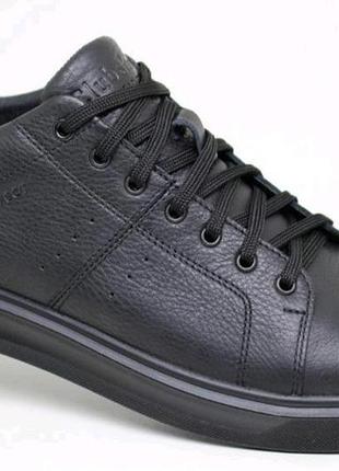 Кроссовки-кеды мужские кожаные clubshoes черные.кожаные мужские кеды -туфли. 44