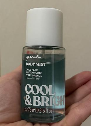 Спрей для тіла cool & bright 75 мл  pink victoria's secret.
